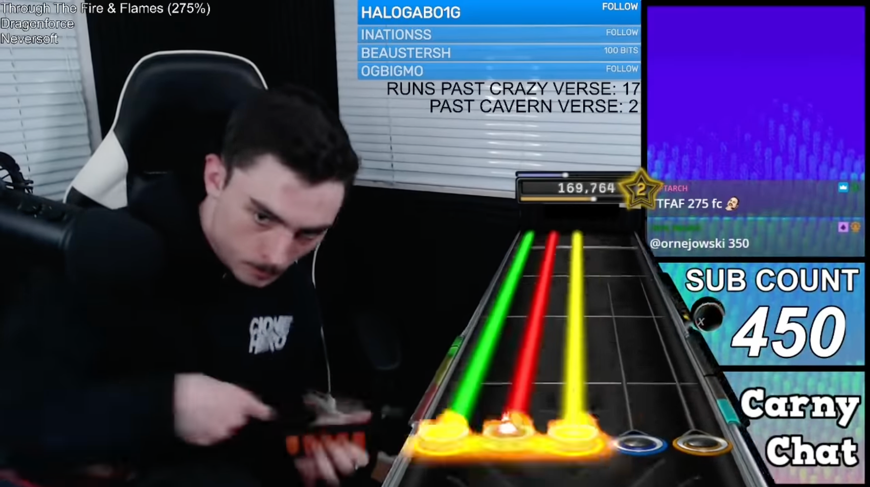 Esse cara gabaritou Through the Fire and Flames do Dragonforce no Guitar  Hero em velocidade 150%