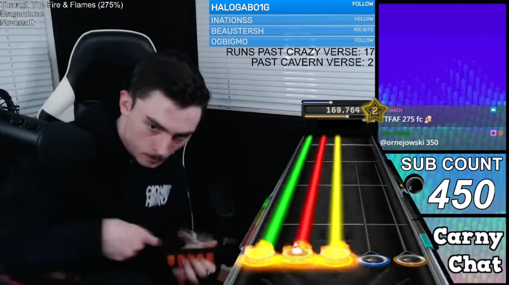 I've finally managed to beat through the fire and the flames on expert. I  definitely barely scraped by, but this was really exciting for me! :  r/GuitarHero