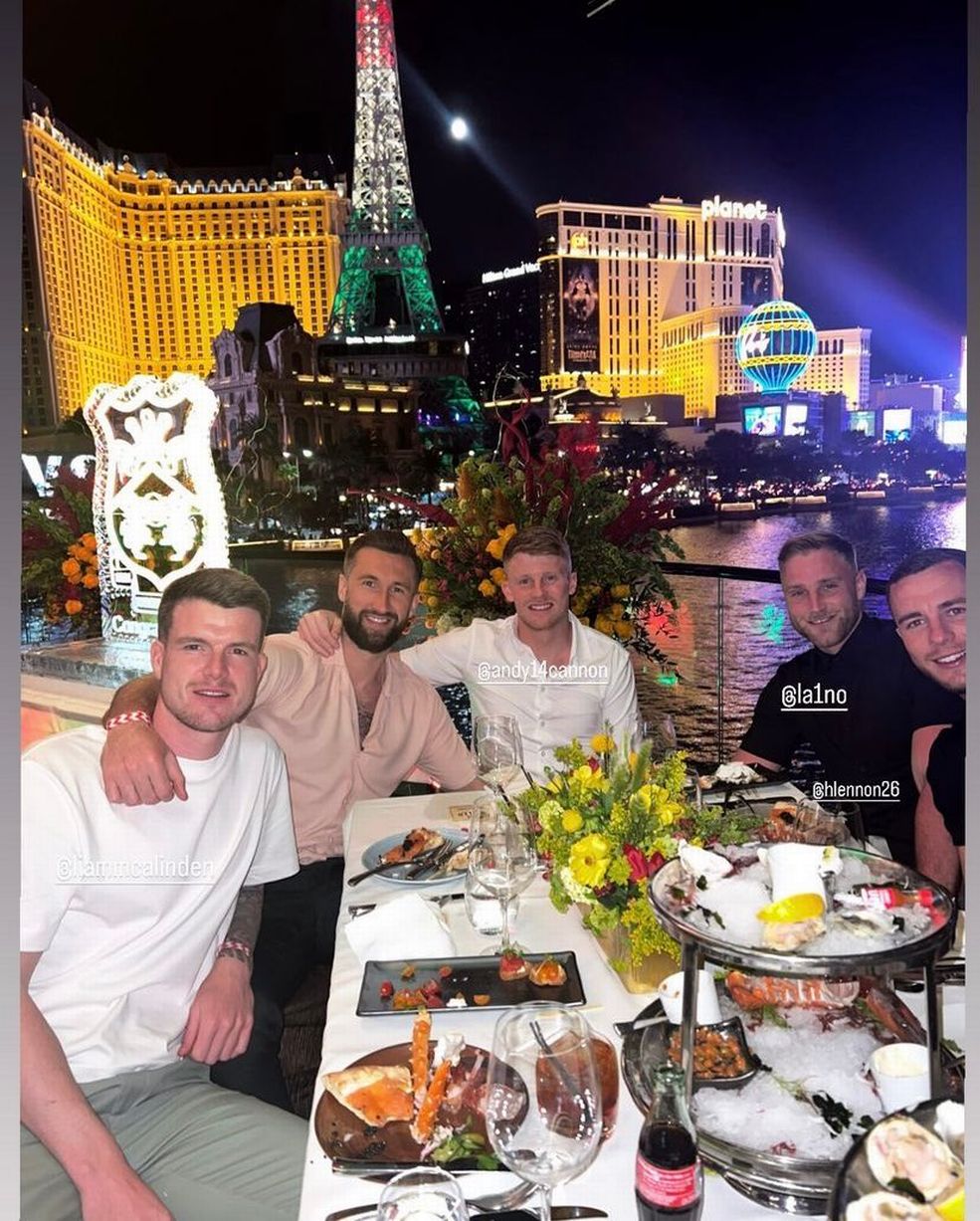 Wrexham stars chill in MGM Grand swimming pool after night of partying in Las  Vegas - but there's no sign of Ryan Reynolds or Rob McElhenney yet!