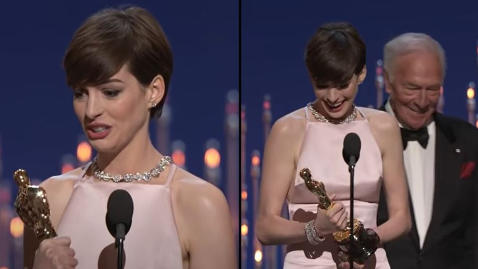 Anne Hathaway Blowjob Tape - Anne Hathaway completely faked her speech after winning an Oscar