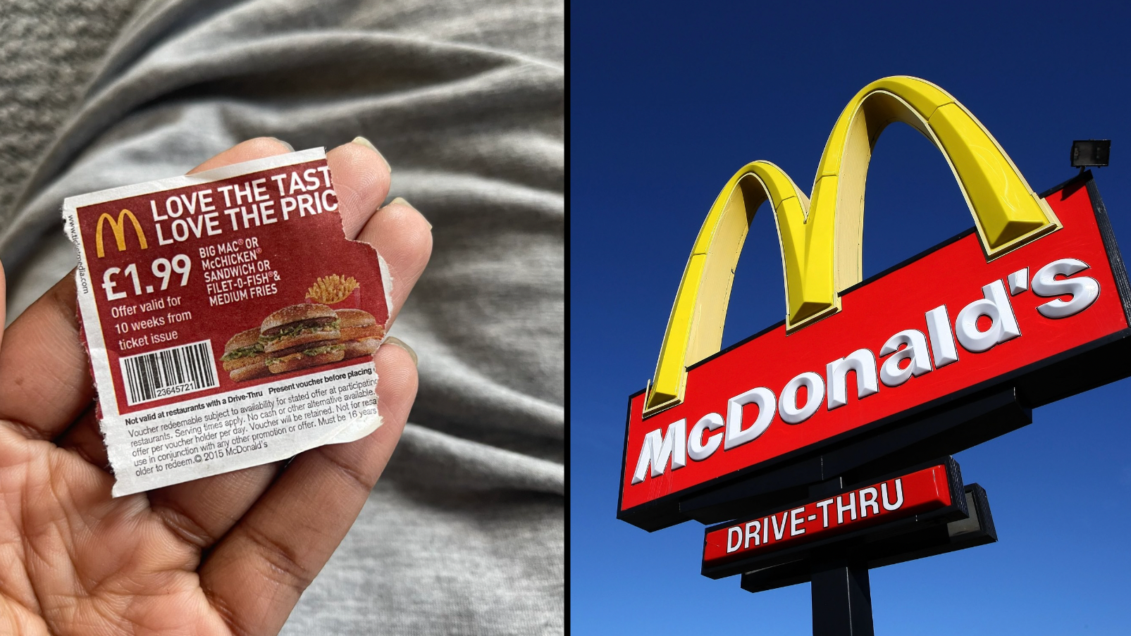 McDonald's is selling its most popular items for 99p for limited
