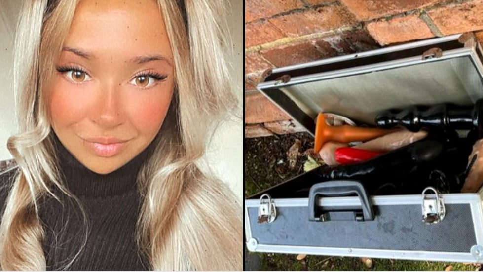 Woman mortified after finding briefcase stuffed with sex toys