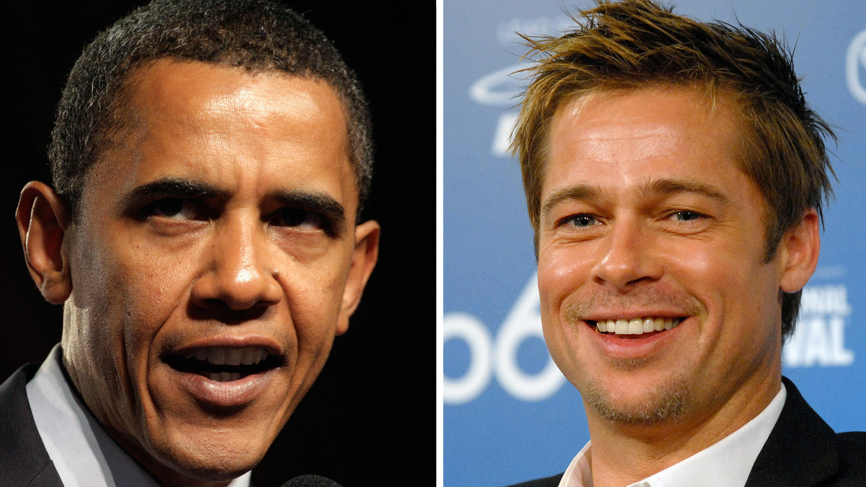 Barack Obama and Brad Pitt