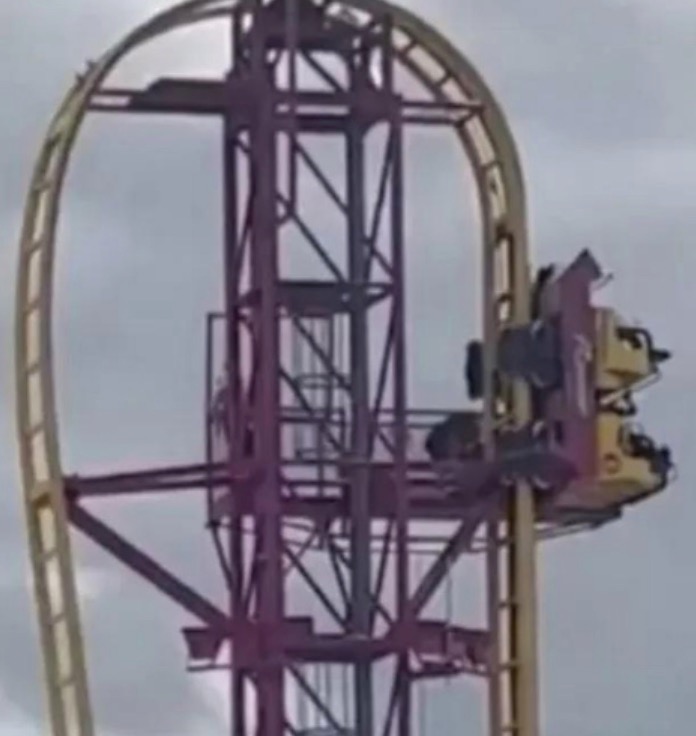 Rollercoaster riders left stuck 72ft up ride at UK theme park