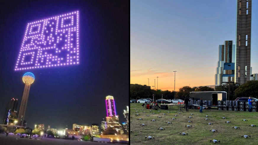 Dallas Got Rick Rolled With a Giant QR Code on April Fools Day