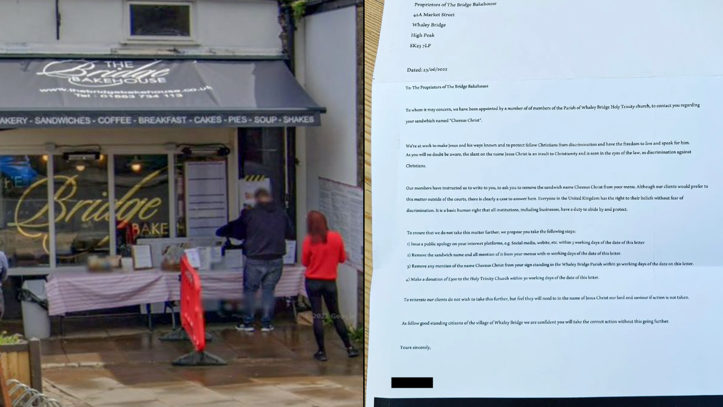 Bakery Threatened With Action Over Name Of Its 'Blasphemous' Sandwich By 'Christian Group' - Vimarsana News