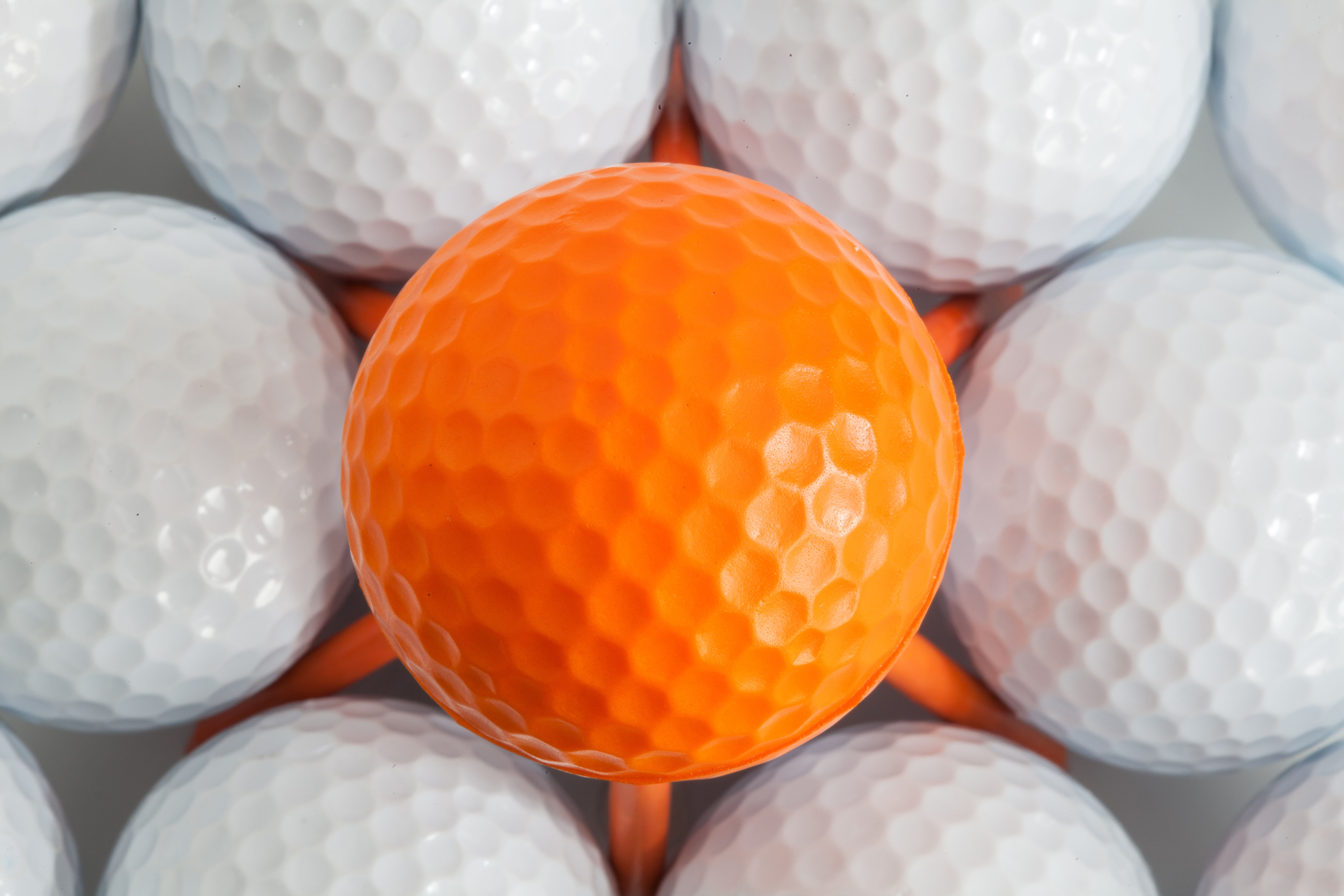 Diamond Ice Orange Color Golf Ball Cancer Awareness