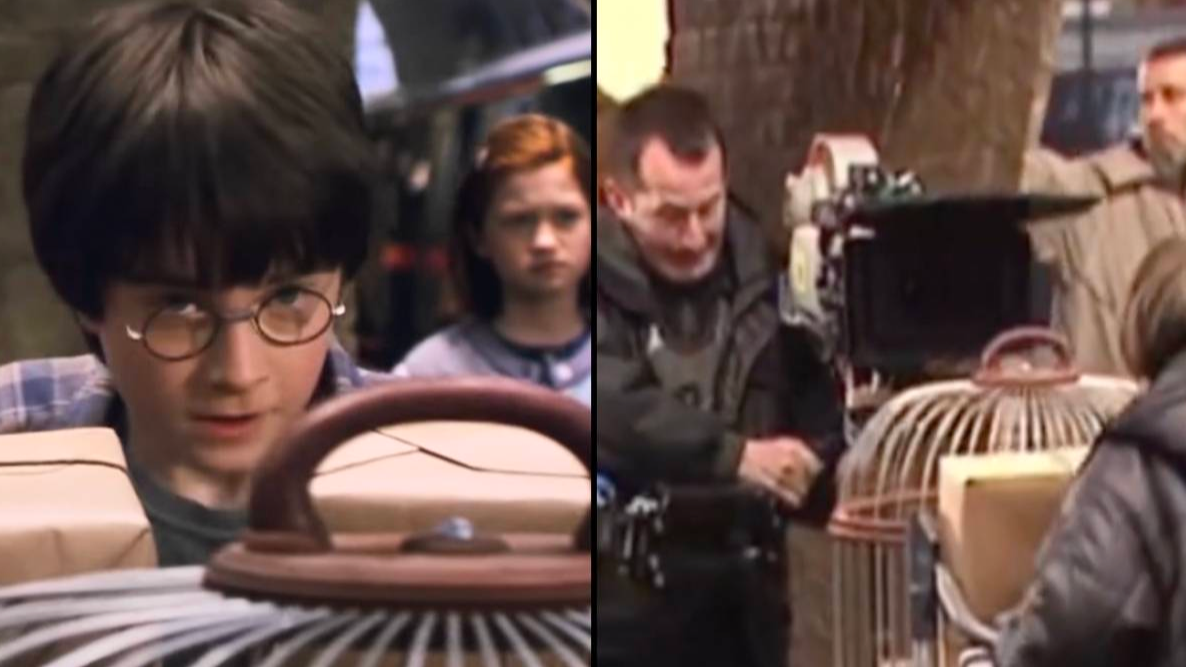 Rare footage showing how Harry Potter filmed platform 9 3/4 scene is  anything but magic
