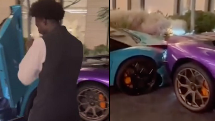 Parking valet loses control and smashes billionaire's two Lamborghinis ...