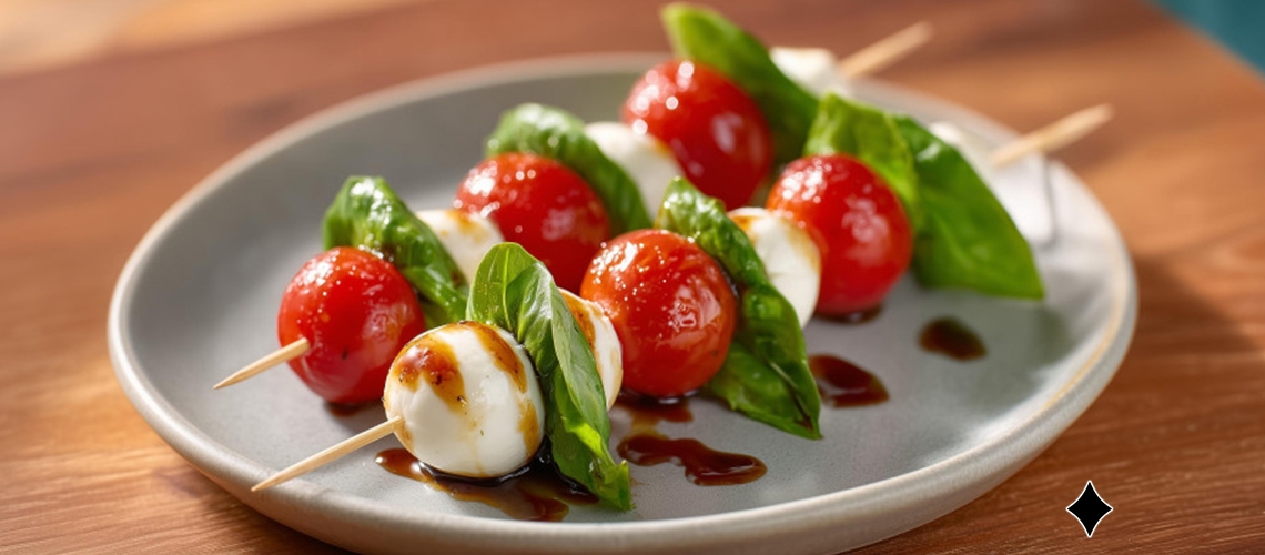 Tomaten-Mozzarella-Spieße