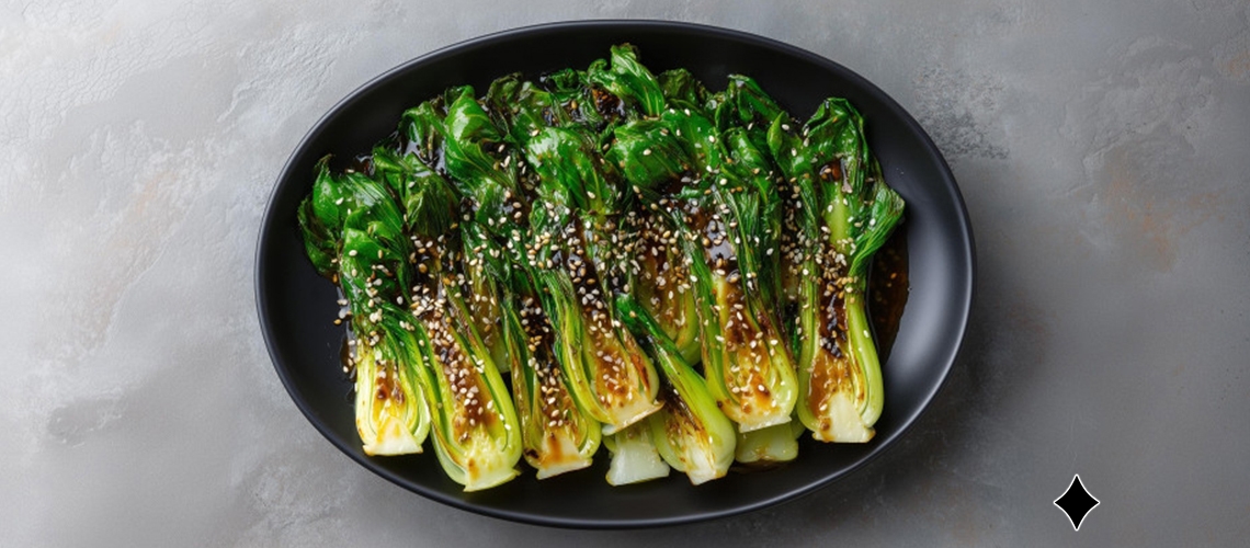 Bok Choy mit Sesam und Sojasoße