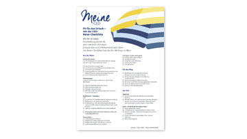 Informationsmaterial: Broschüre Reise Checkliste #JWM