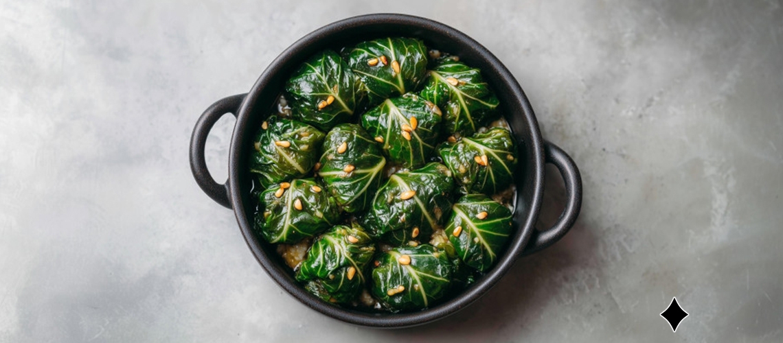 Mangold-Päckchen mit Couscous-Füllung