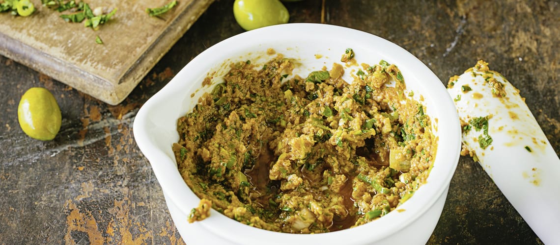Olivenpaste mit Chermoula: Anti-entzündliches Gericht