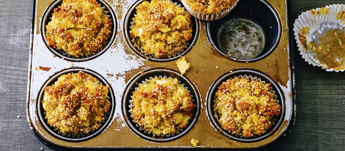 Schuppenflechte Rezept: Sesam-Apfel-Kokos-Muffins
