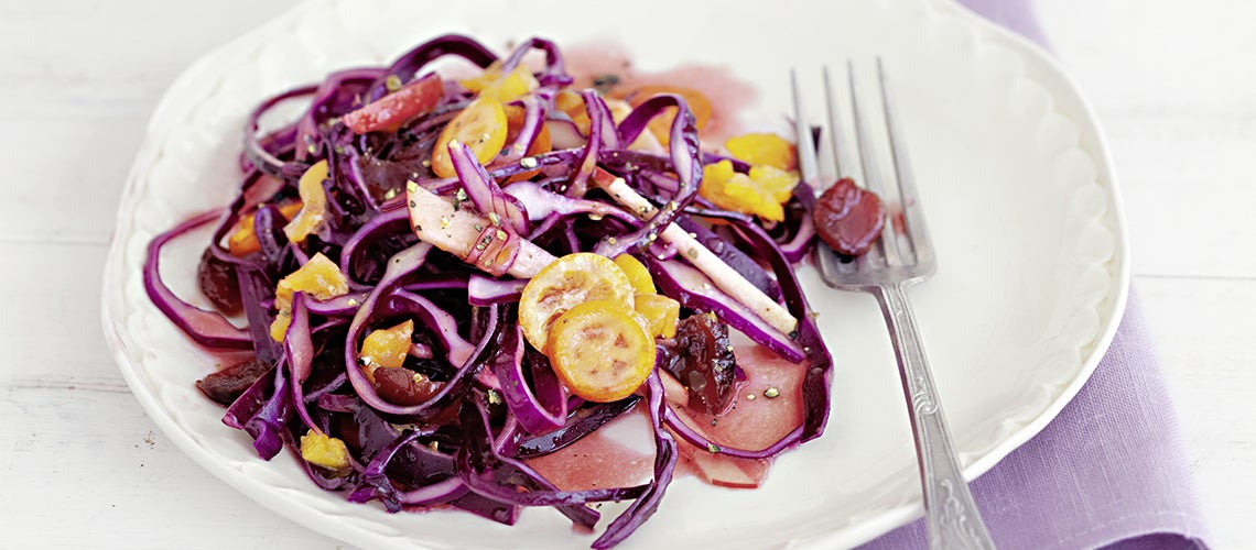 Rezept bei Schuppenflechte: Salat mit Aprikosen-Cranberry-Dressing