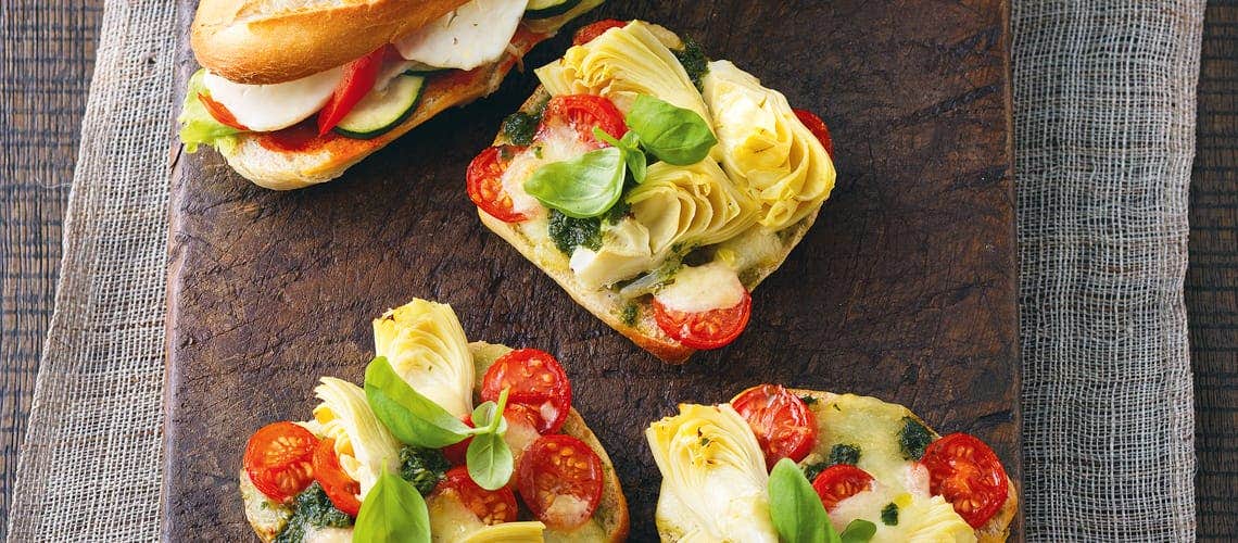 Rezept für eine gesunde und ausgewogene Ernährung bei Schuppenflechte: Halloumi-Baguette Halloumi-Baguette