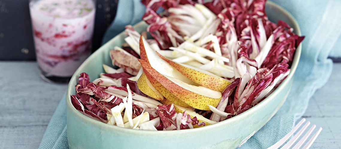 Schuppenflechte Rezept: Radicchio mit Preiselbeerdressing