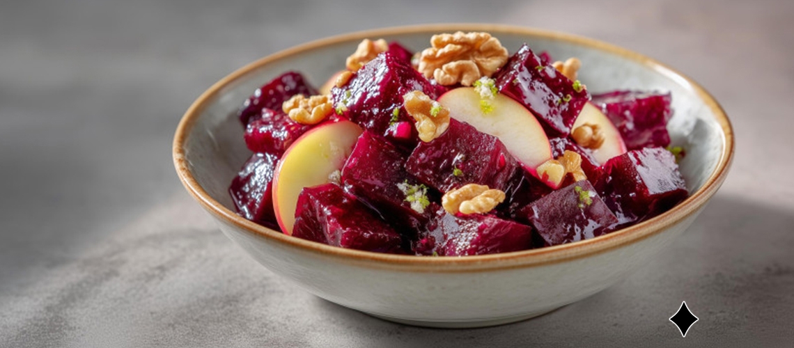 Rote-Bete-Salat mit Apfel und Walnüssen