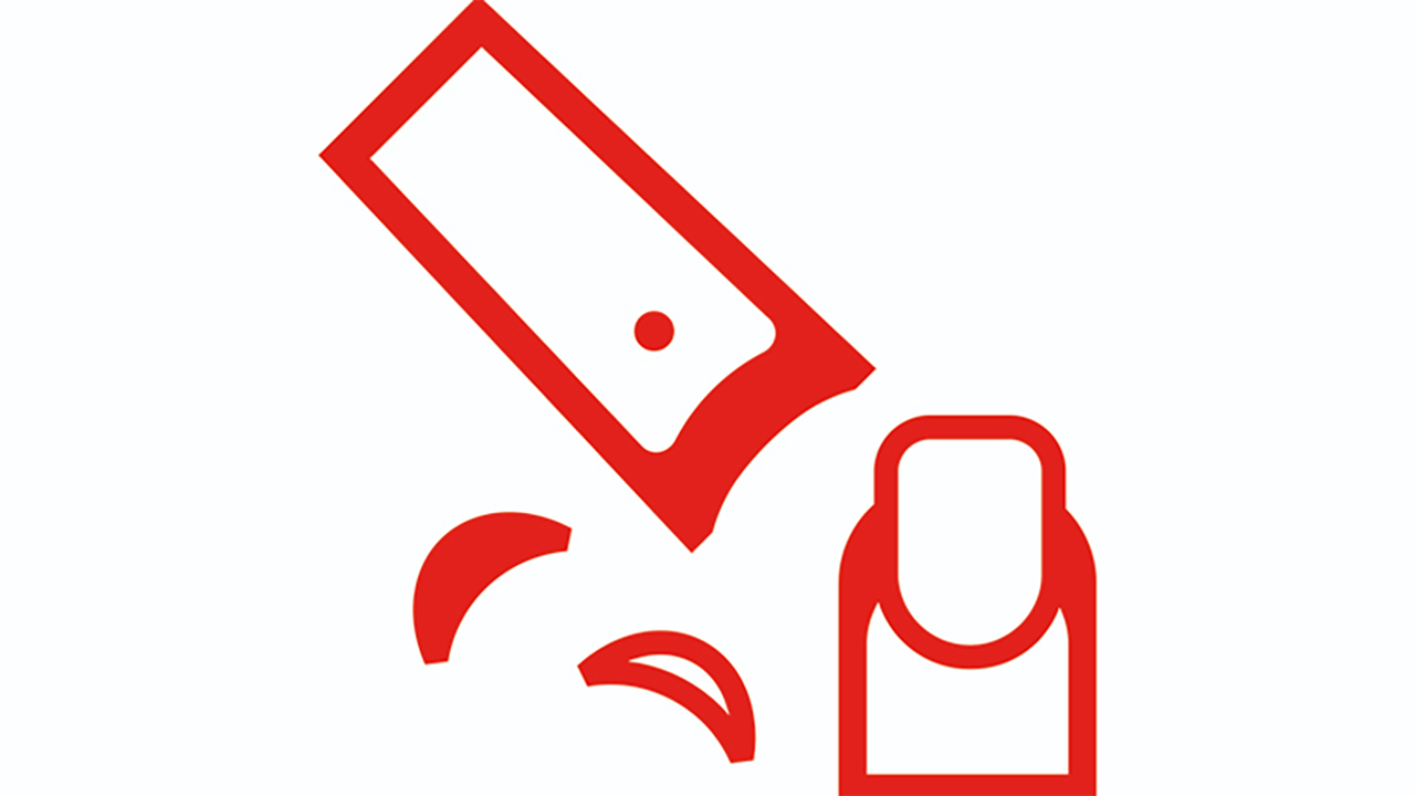 Icon Fingernagel und Nagelknipser – Symbol für sanfte Nagelpflege