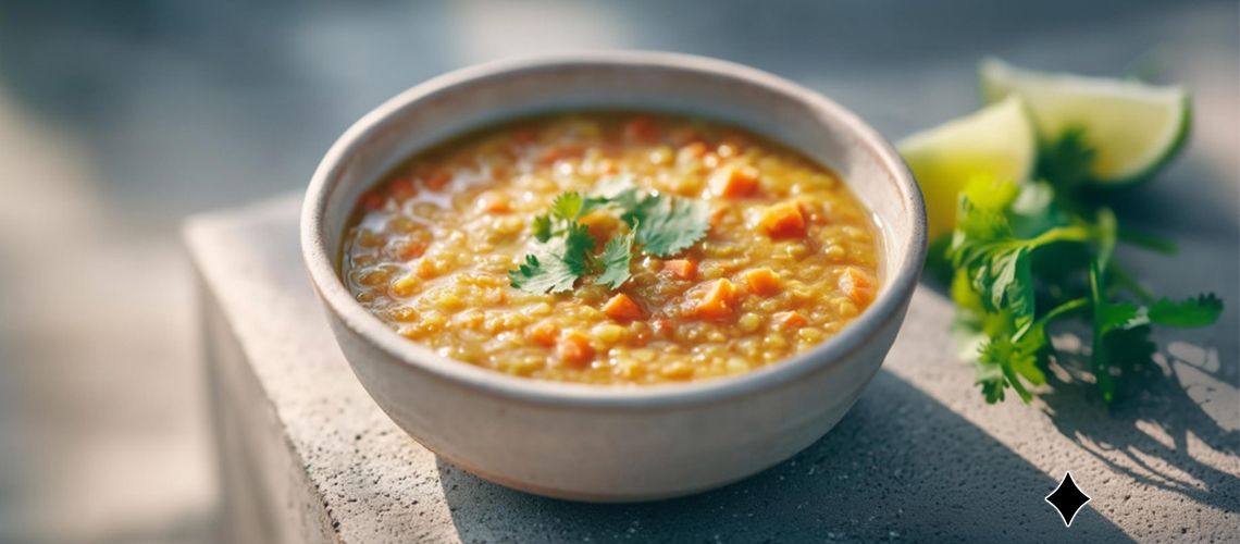 Kokos-Curry-Suppe mit Linsen