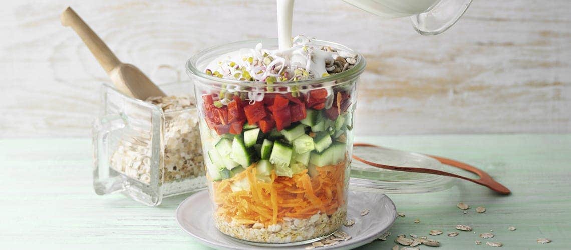 Leckeres und gesundes Rezept bei Schuppenflechte: Multikorn-Gemüse-Müsli Multikorn-Gemüse-Müsli
