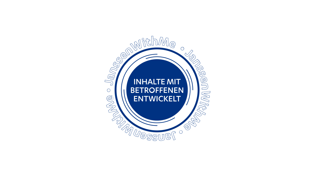 Logo JanssenWithMe - Inhalte mit Betroffenen entwickelt