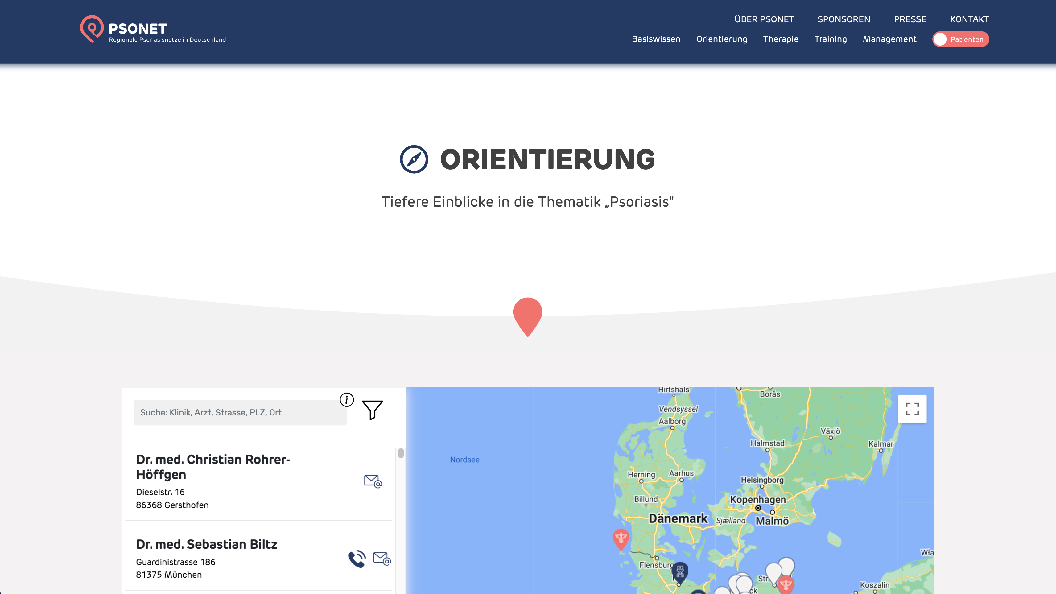 PsoNet Arztsuche