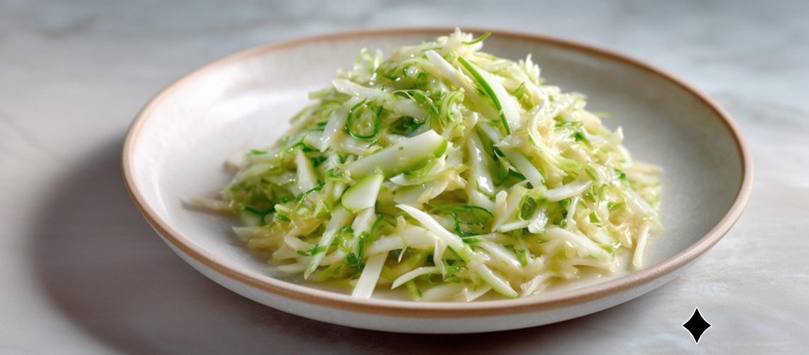 Fenchel-Apfel-Salat mit Honig-Senf-Dressing
