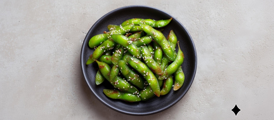 Geröstete Edamame mit Sesam