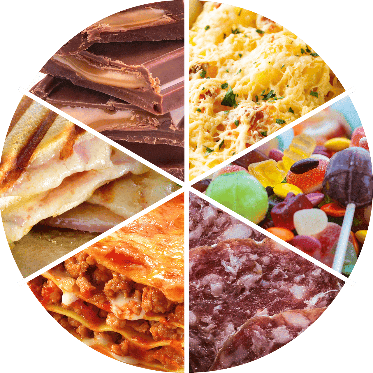 Entzündungsfördernde Lebensmittel: Salami, Lasagne, Verarbeitete Lebensmittel, Schokolade, Süßigkeiten