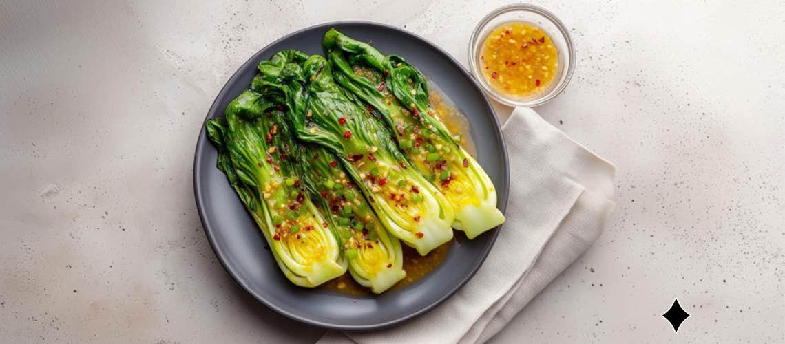 098_Pak_Choi_in_Ingwer-Sosse Pak Choi in Ingwer-Soße