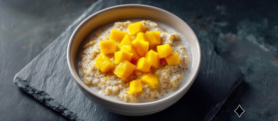 118_Quinoa-Porridge_mit_Kokos_und_Mango Quinoa-Porridge mit Kokos und Mango
