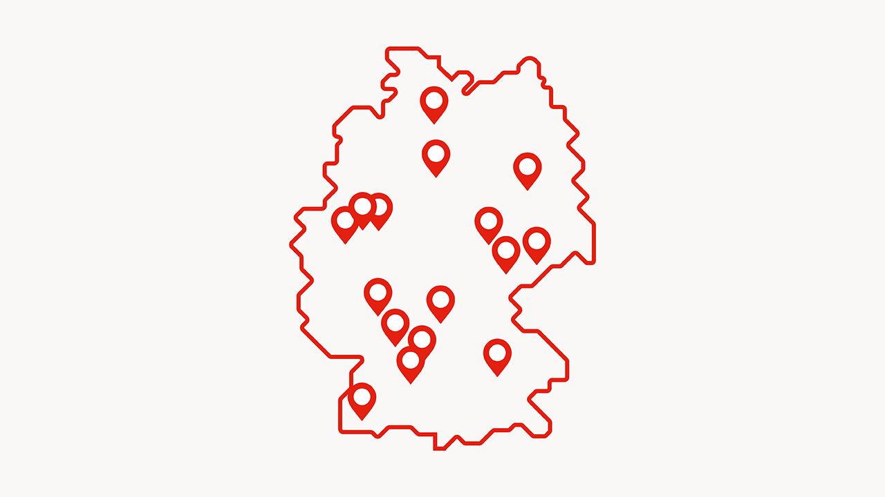 Die Abbildung beschreibt die Aufteilung der CAR-T-Zentren