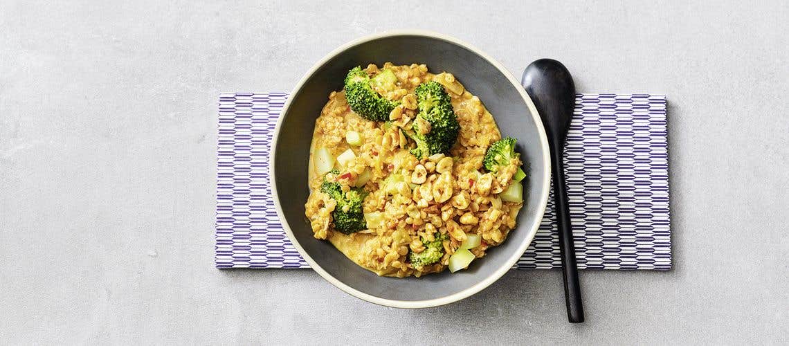Rezept für eine gesunde und ausgewogene Ernährung bei Schuppenflechte: Brokkoli-Linsen-Curry Brokkoli-Linsen-Curry