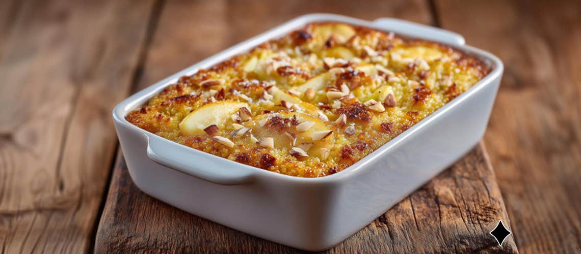 047_Hirse-Auflauf_mit_Aepfeln_und_Zimt Hirse-Auflauf mit Äpfeln und Zimt