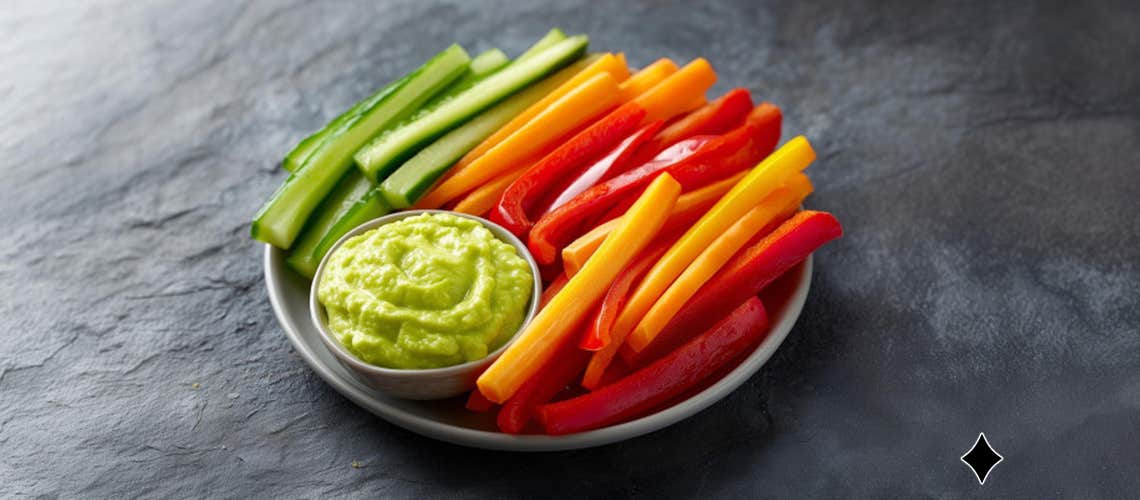 124_Gemuesesticks_mit_Avocado-Dip Gemüsesticks mit Avocado-Dip