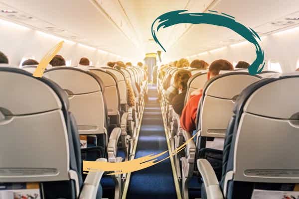 Flugreisen mit Lungenhochdruck: Flugzeug Innenraum