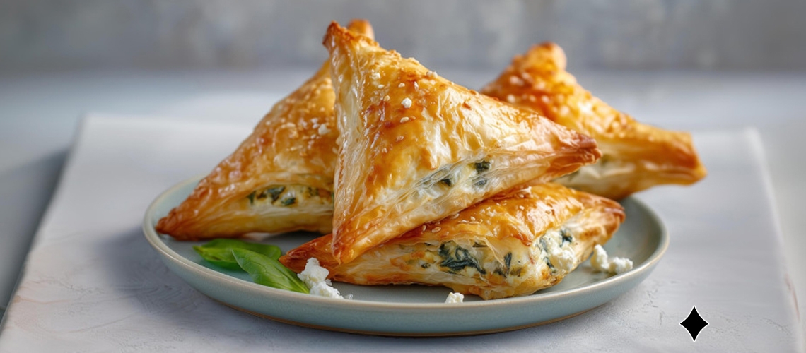 Spinat-Feta-Taschen aus Blätterteig