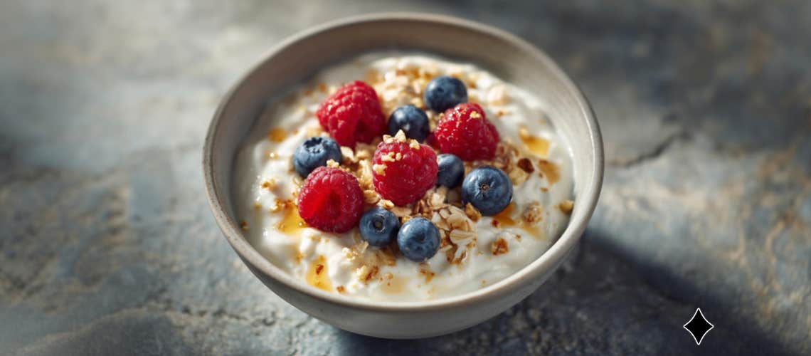 103_Quark-Dessert_mit_Beeren_und_Hafer-Crunch Quark-Dessert mit Beeren und Hafer-Crunch