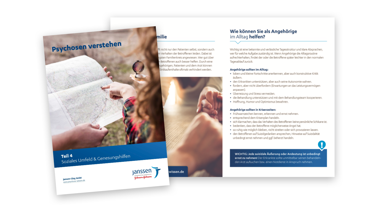 Broschüre Psychosen, soziales Umfeld und Genesungshilfen