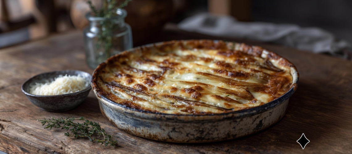 Salsify-Gratin (Schwarzwurzeln)
