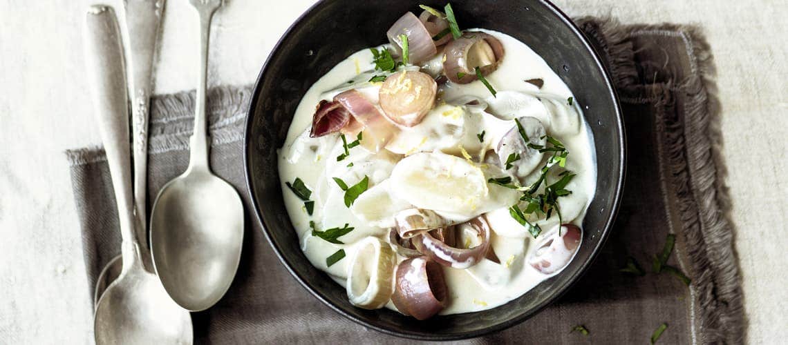 Entzündungshemmendes Rezept bei Schuppenflechte: Schwarzwurzel-Ragout Schwarzwurzel-Ragout