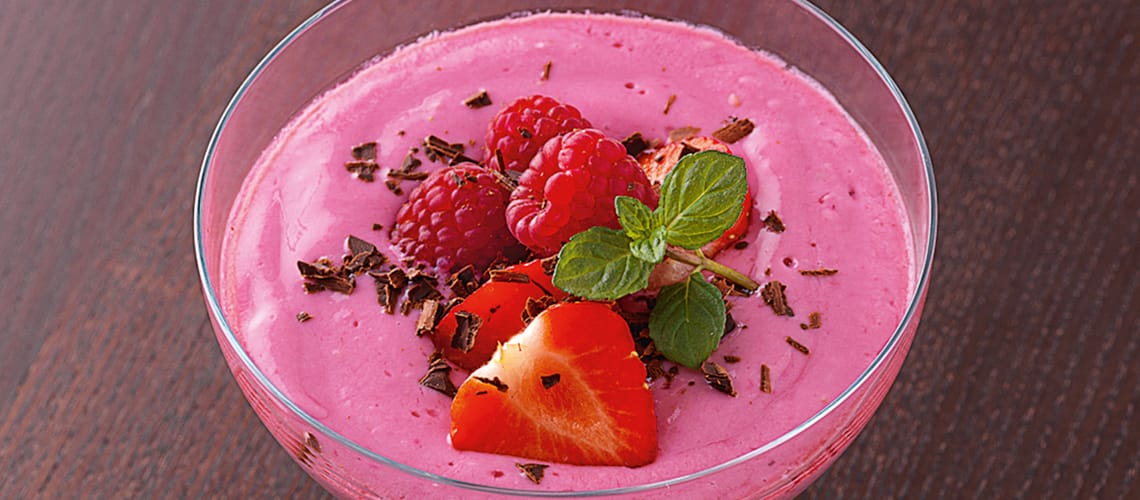 Rezept bei Schuppenflechte: Tofu-Beeren-Creme