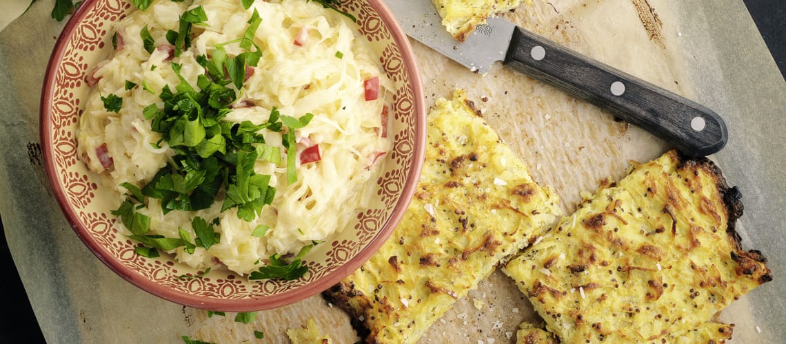 Topinambur-Kartoffel-Rösti mit Rahm-Kraut: Anti-Inflammatorische Kochidee