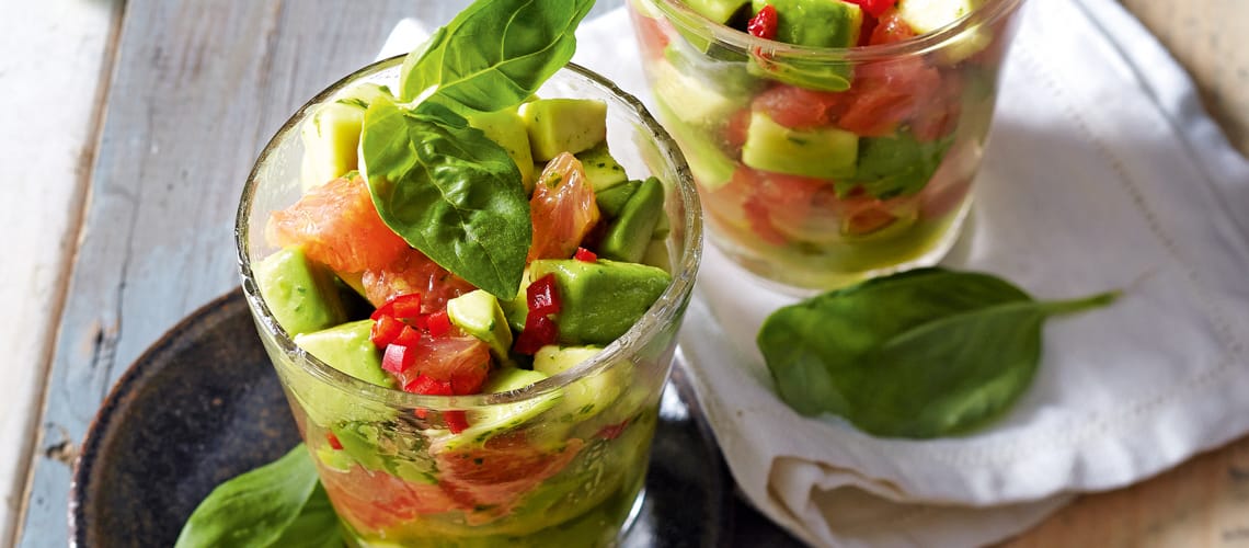 Avocado-Grapefruit-Salat mit Basilikum: Anti-Inflammatorische Kochidee