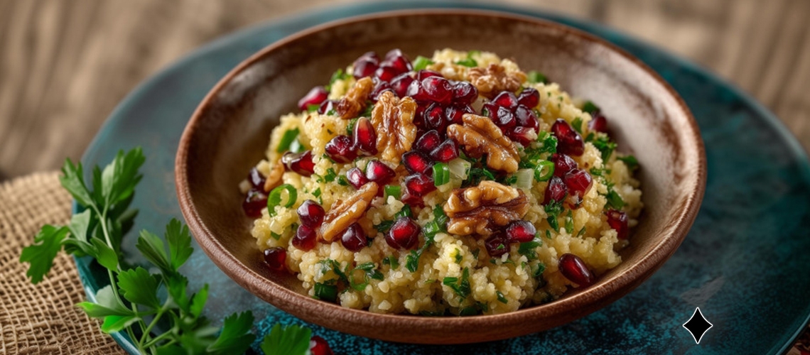Bulgursalat mit Granatapfel und Walnüssen