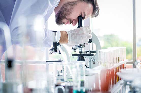Forschung und Entwicklung: Wissenschaftler arbeitet in einem Labor #JWM