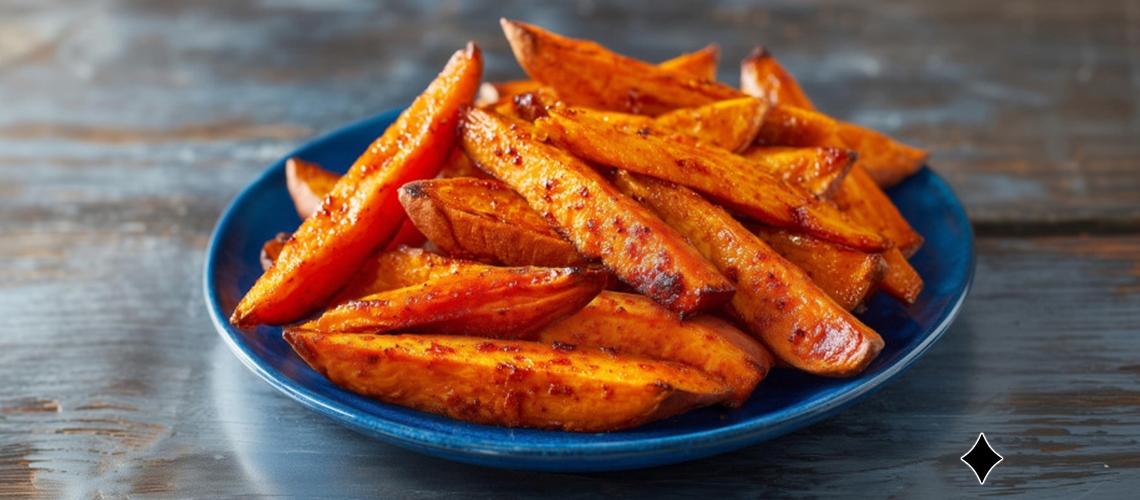 Ofengebackene Süßkartoffel-Wedges