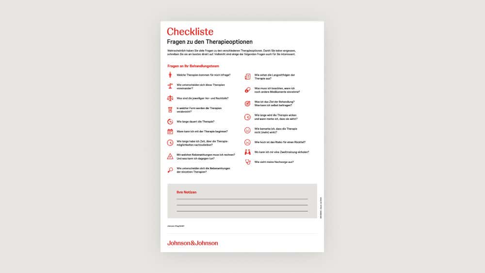 Titelseite der Lungenkrebs Checkliste: Fragen zum Umgang mit der Erkrankung